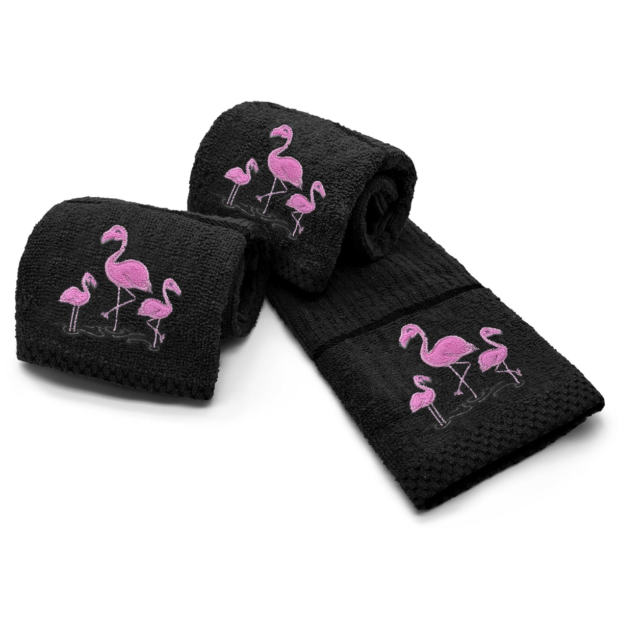 Velosso Flamingo Embroidered Cotton Tea Towel