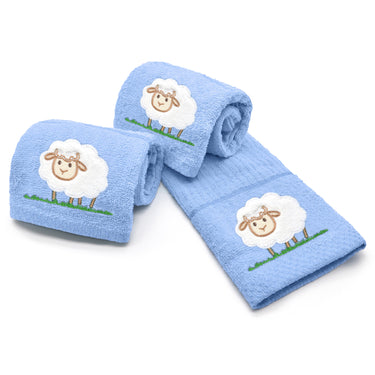Sheep Embroidered Cotton Tea Towel