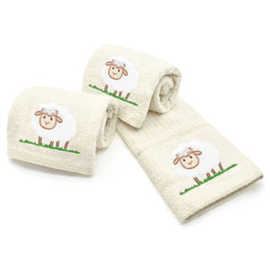 Velosso Sheep Embroidered Cotton Tea Towel