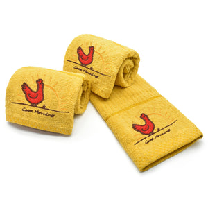 Velosso Chicken Embroidered Cotton Tea Towel