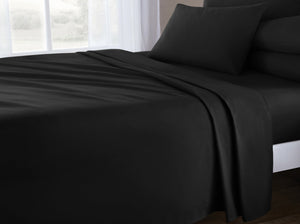 Velosso Plain Dyed Cotton Rich Flat Sheet