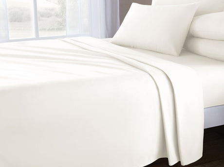 Velosso Plain Dyed Cotton Rich Flat Sheet