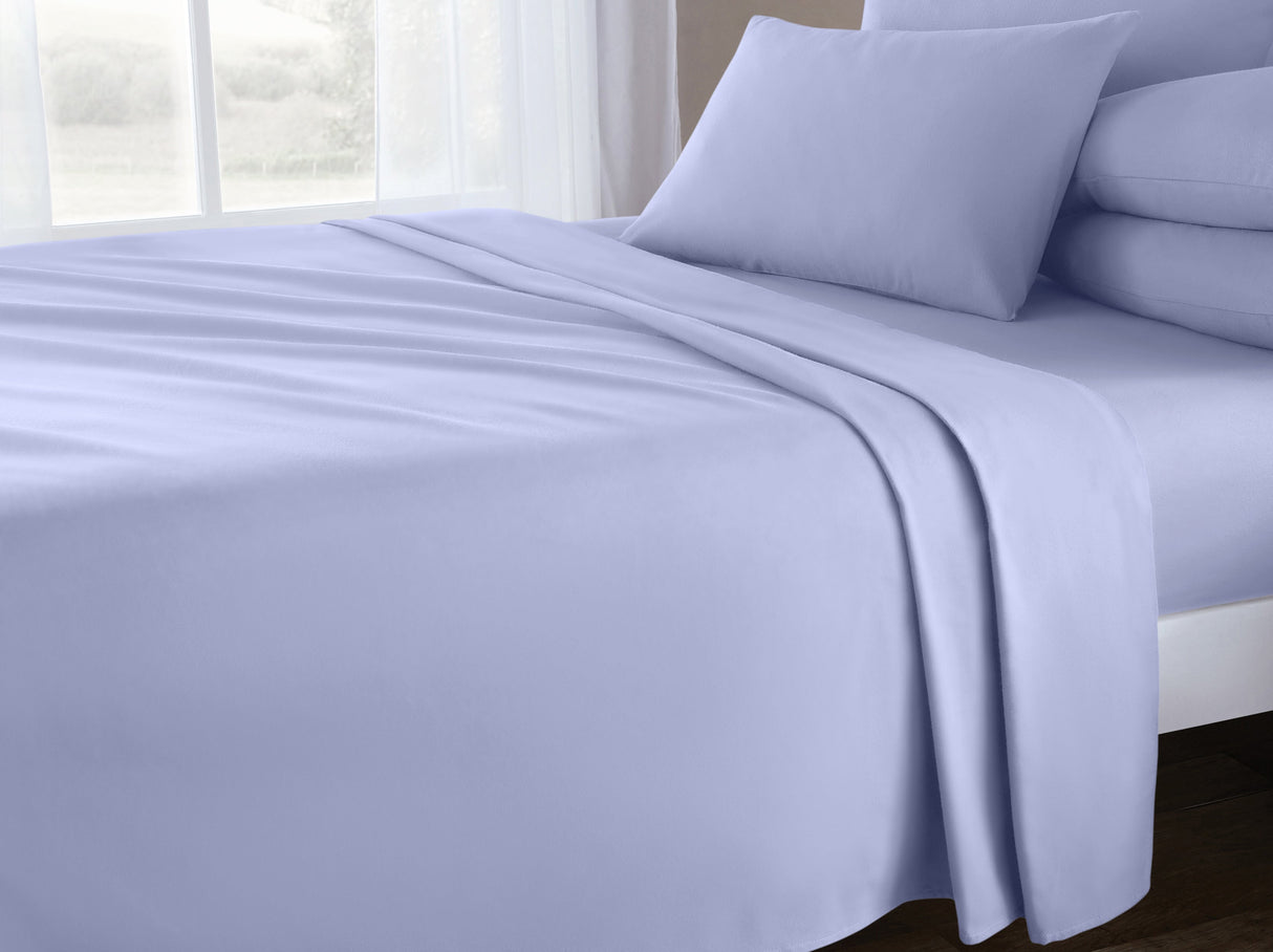 Velosso Plain Dyed Cotton Rich Flat Sheet
