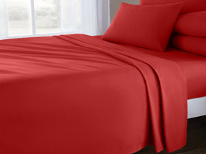 Velosso Plain Dyed Cotton Rich Flat Sheet