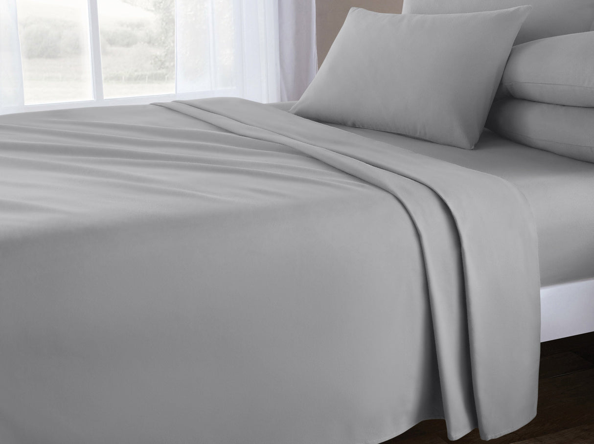 Velosso Plain Dyed Cotton Rich Flat Sheet