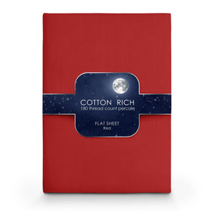 Velosso Plain Dyed Cotton Rich Flat Sheet