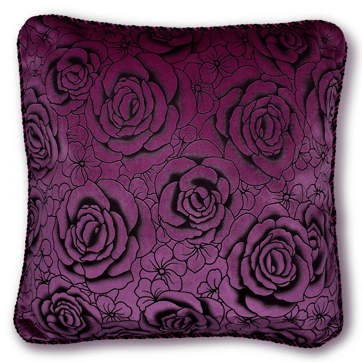 Intimates Flock Rose Cushion