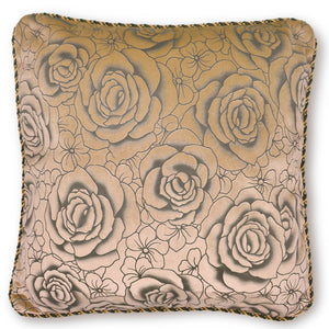 Intimates Flock Rose Cushion