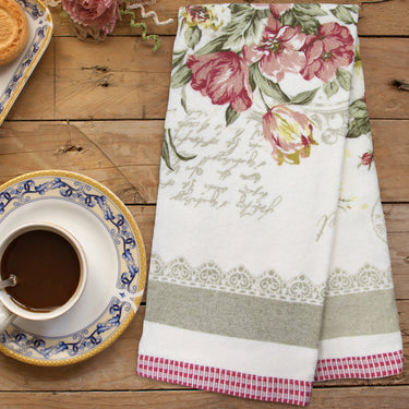 Floral Printed Cotton Tea Towel