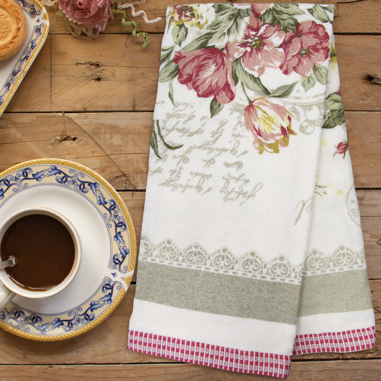 Velosso Floral Printed Cotton Tea Towel