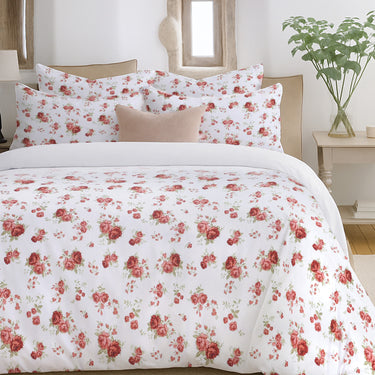 Delicate Floral Printed Duvet Cover and Pillowcase Set