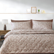 Velosso Florette Jacquard Floral Quilted Bedspread Set