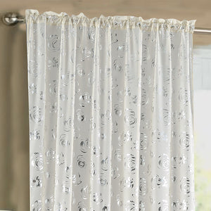 Intimates Geneva Rose Foil Printed Sheer Voile Panel