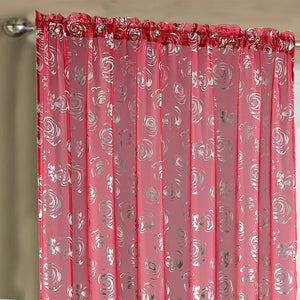 Intimates Geneva Rose Foil Printed Sheer Voile Panel
