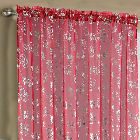 Intimates Geneva Rose Foil Printed Sheer Voile Panel