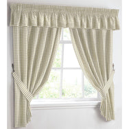 Kitchen Trends Gingham Check Kitchen Curtains