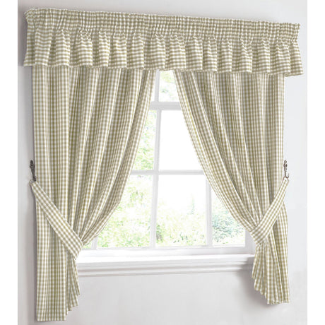 Kitchen Trends Gingham Check Kitchen Curtains