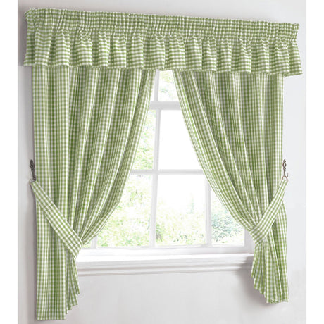 Kitchen Trends Gingham Check Kitchen Curtains