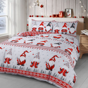 Velosso Xmas Gonks Duvet Cover & Pillowcase Set