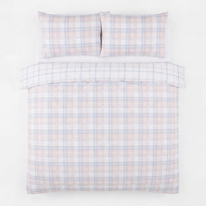 Velosso Hayfield Check Duvet Cover and Pillowcase Set
