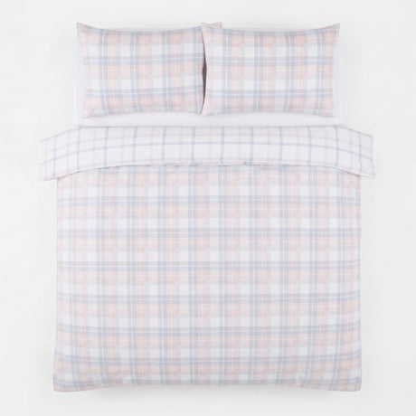 Velosso Hayfield Check Duvet Cover and Pillowcase Set