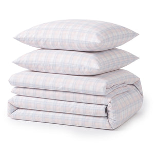 Velosso Hayfield Check Duvet Cover and Pillowcase Set