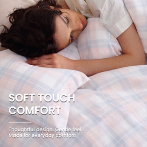 Velosso Hayfield Check Duvet Cover and Pillowcase Set