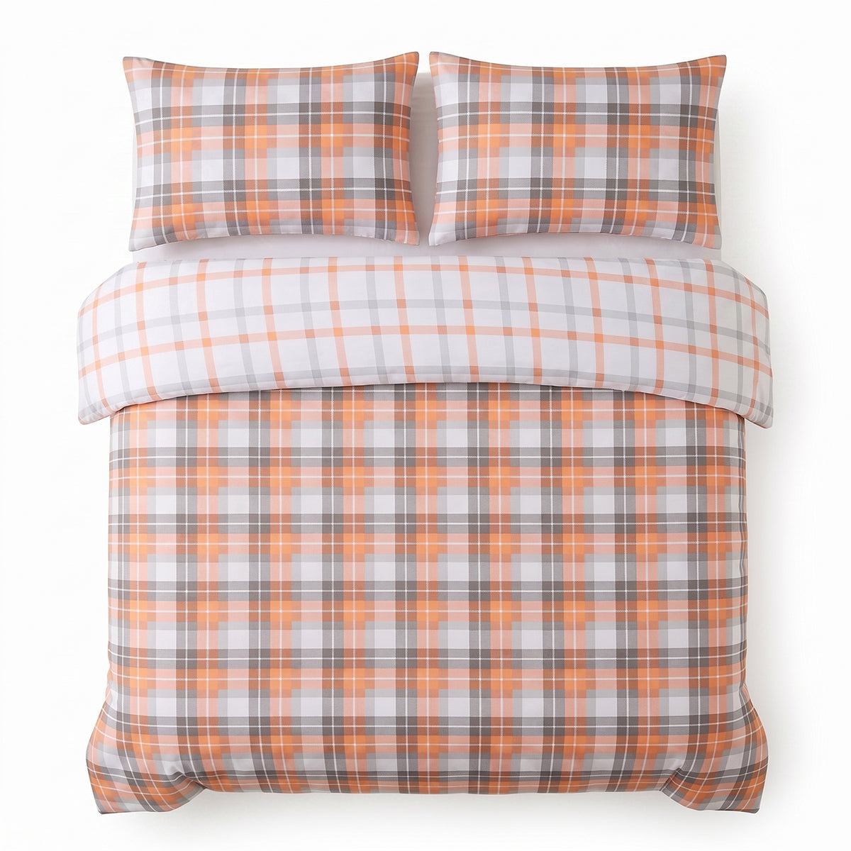 Velosso Hayfield Check Duvet Cover and Pillowcase Set