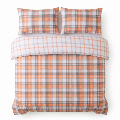 Velosso Hayfield Check Duvet Cover and Pillowcase Set
