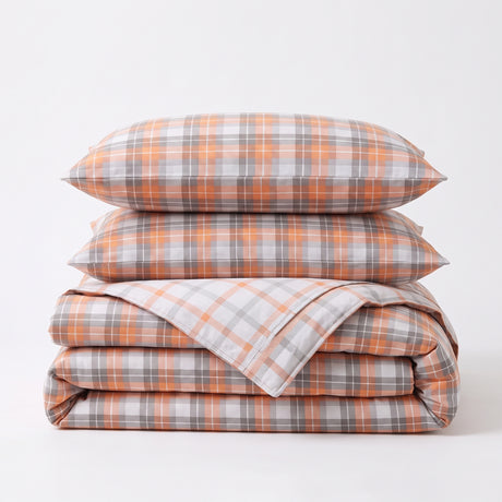 Velosso Hayfield Check Duvet Cover and Pillowcase Set