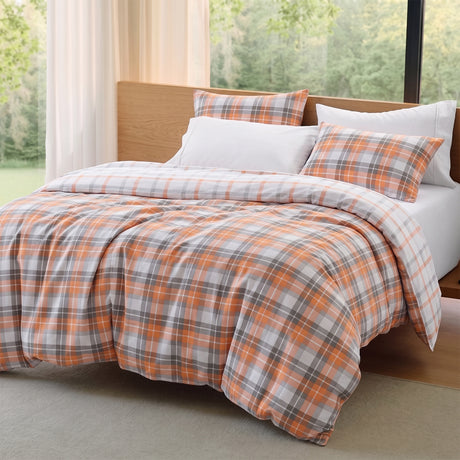 Velosso Hayfield Check Duvet Cover and Pillowcase Set