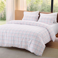 Velosso Hayfield Check Duvet Cover and Pillowcase Set