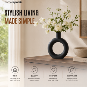 Home Republic Ceramic Donut Vase