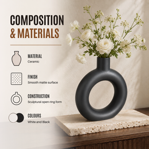 Home Republic Ceramic Donut Vase