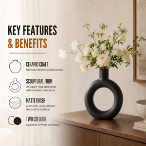 Home Republic Ceramic Donut Vase