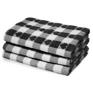 Velosso Hearts Check Cotton Tea Towel