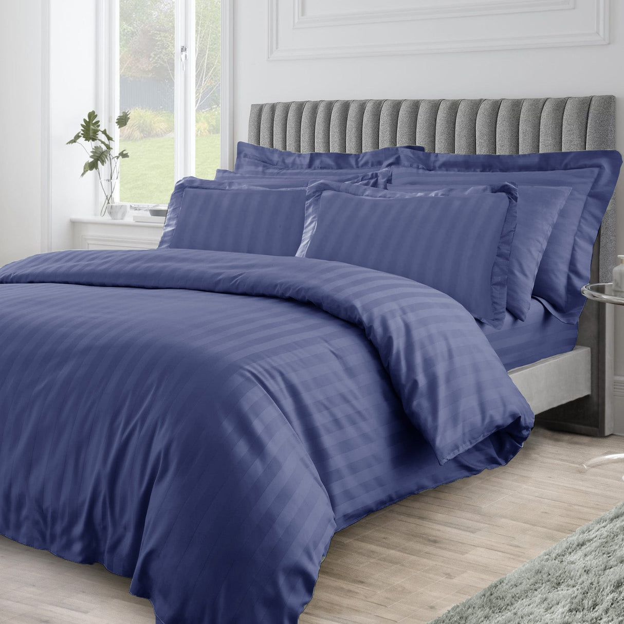 Velosso Hilton Stripe Duvet Cover & Pillowcase Set