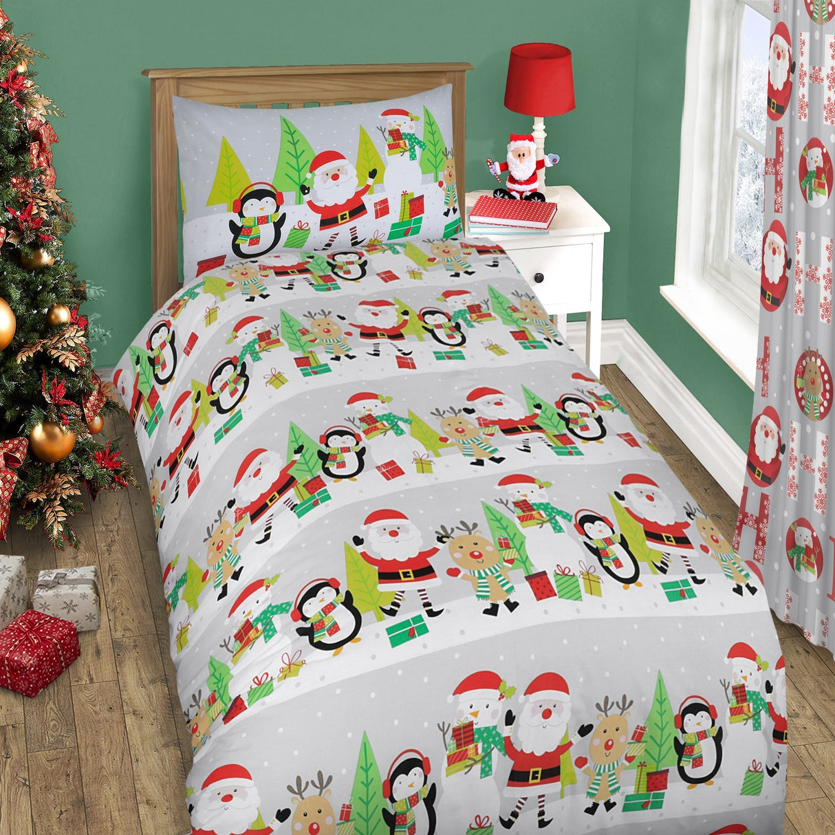 Velosso Xmas Ho Ho Duvet Cover & Pillowcase Set