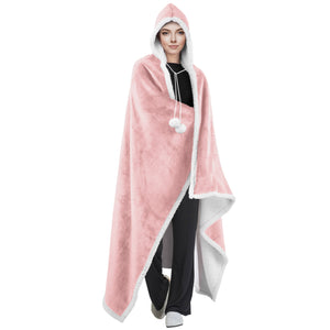Velosso Pom Pom Sherpa Lined Oversized Hooded Wrap