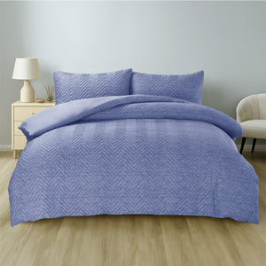 Home Republic Hudson Chevron Pinsonic Duvet Cover and Pillowcase Set
