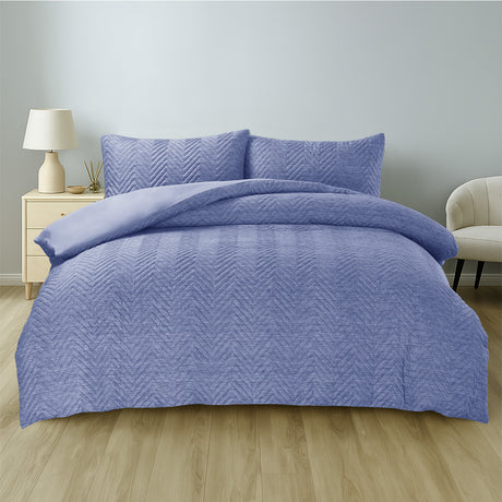 Home Republic Hudson Chevron Pinsonic Duvet Cover and Pillowcase Set