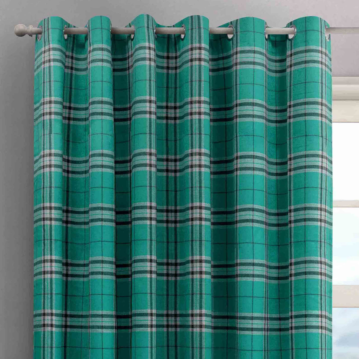 Intimates Hugo Check Ring Top Curtains