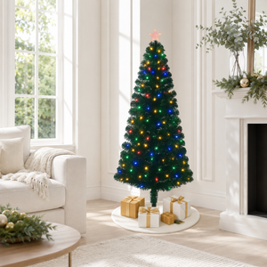 Home Republic Christmas Tree With Multi Colour Fibre Optic Lights