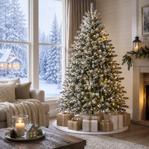 Home Republic Snow Frosted Christmas Tree With Led Lights