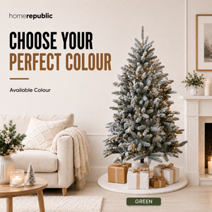 Home Republic Snow Frosted Christmas Tree With Led Lights