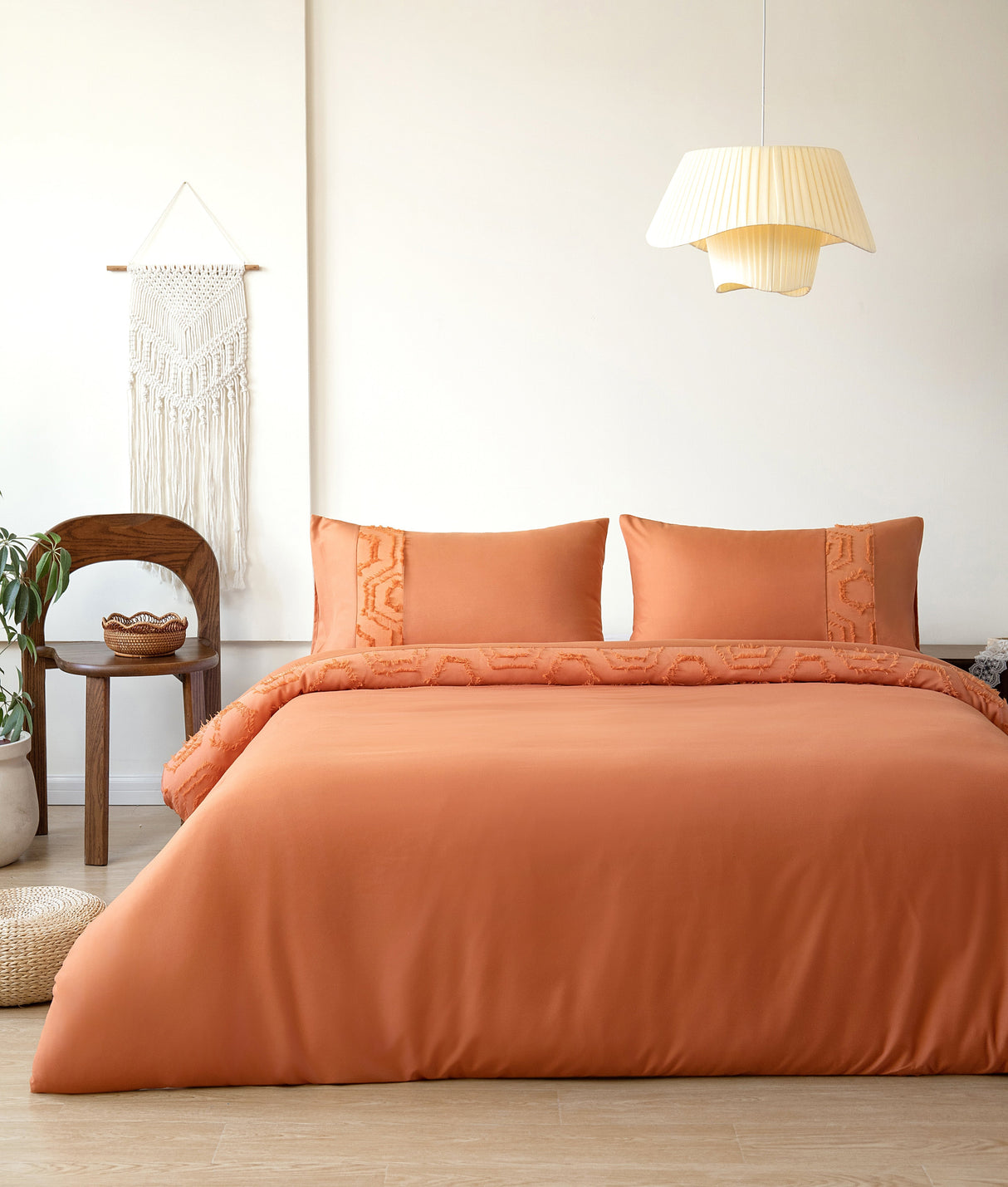 Velosso Hex Tuft Duvet Cover & Pillowcase Set