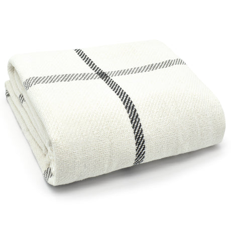 Velosso Woven Check Throw 100% Cotton