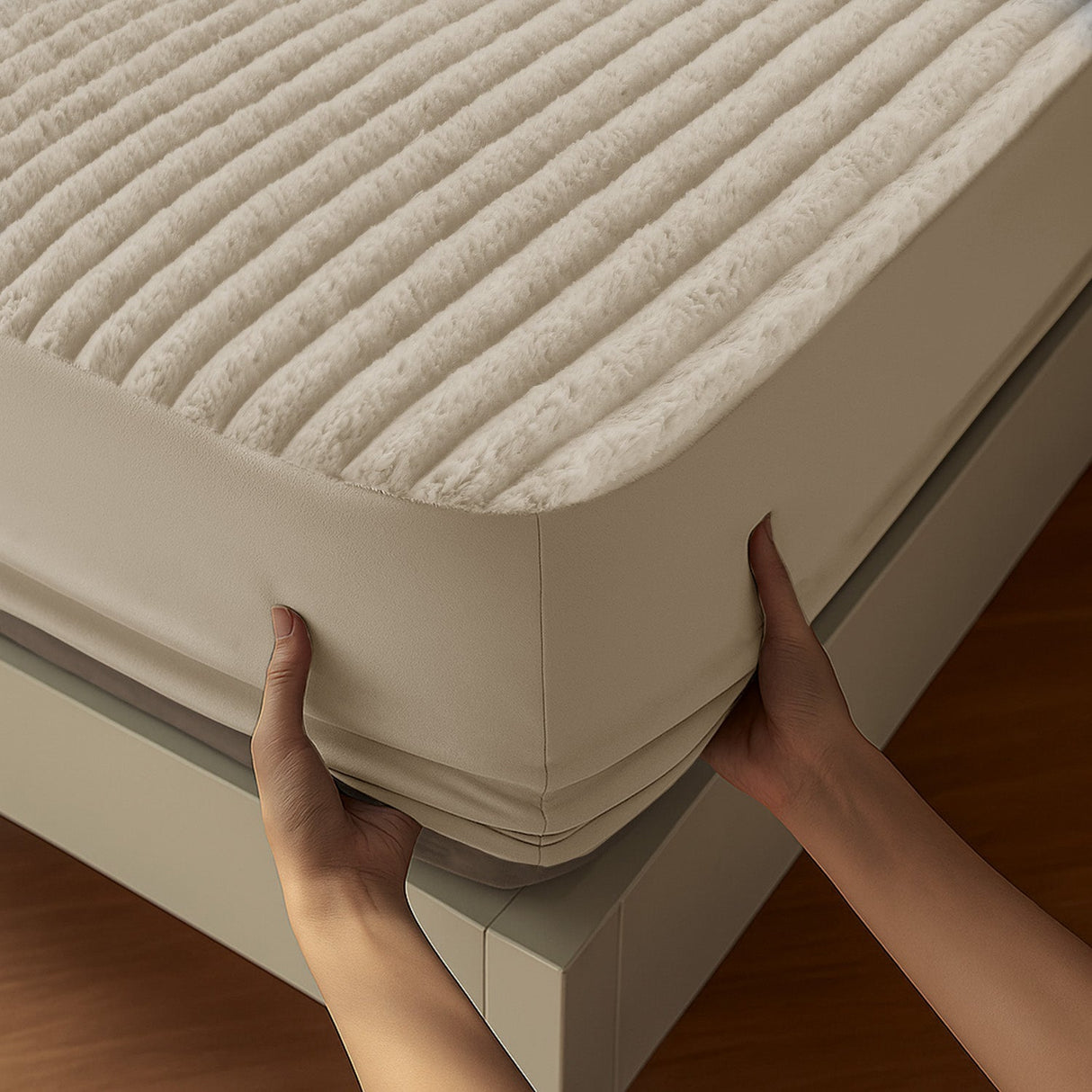 Velosso Jumbo Cord Faux Rabbit Fur Fitted Sheet