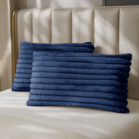 Velosso Jumbo Cord Faux Rabbit Pillowcase Pair