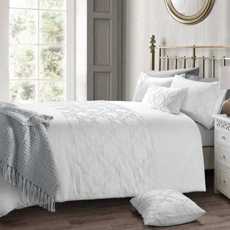 Velosso Kiera Tufted Duvet Cover & Pillowcase Set